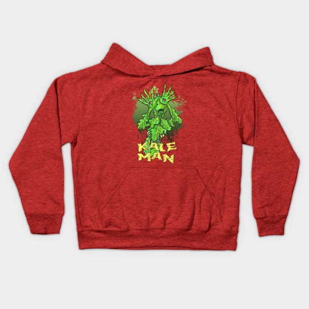 Kale Man Kids Hoodie by artildawn